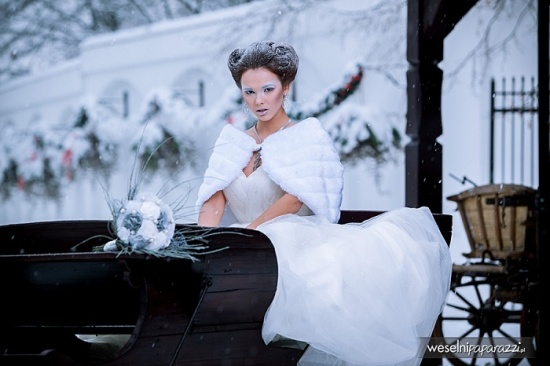 Panna Młoda inspirowana Królową Śniegu - sesja zdjęciowa