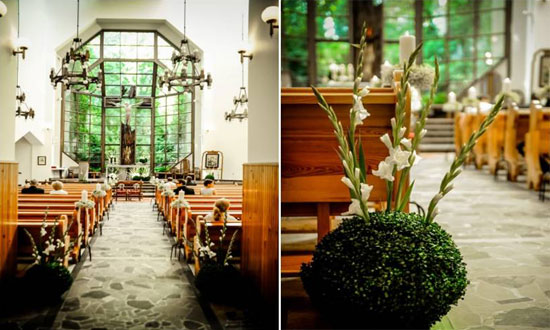Pomysły na dekoracje kościoła i sali weselnej
